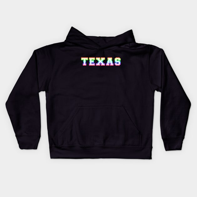 Texas Pride Rainbow Kids Hoodie by HighBrowDesigns